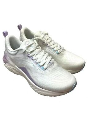 361 Degree Exhale Running Shoes Womens 8.0 White Purple SlipFix Vegan Mesh NEW